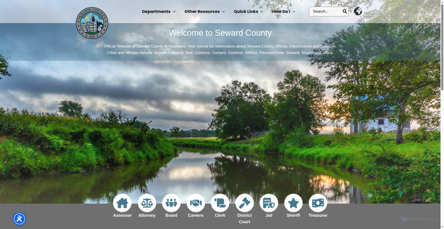 Security scan screenshot of https://sewardcountyne.gov/