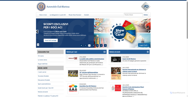 Security scan screenshot of https://mantova.aci.it/