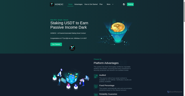 Security scan screenshot of https://xionexcapp.vip/