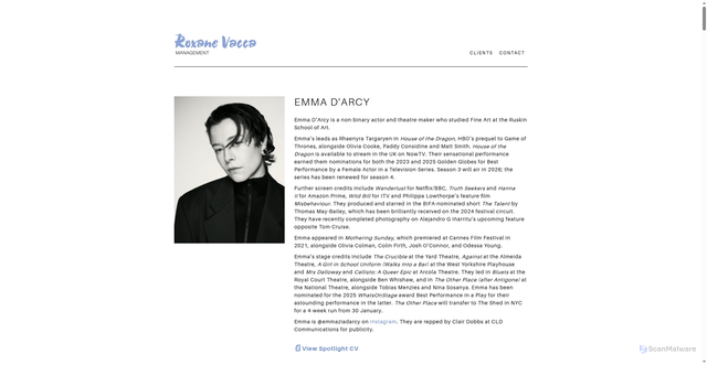 Security scan screenshot of https://roxanevacca.co.uk/clients/darcy/