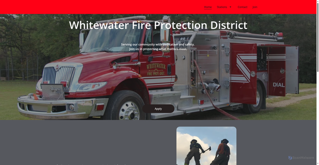 Security scan screenshot of https://whitewaterfiremo.gov/