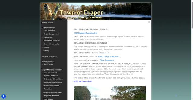 Security scan screenshot of https://townofdraperwi.gov/
