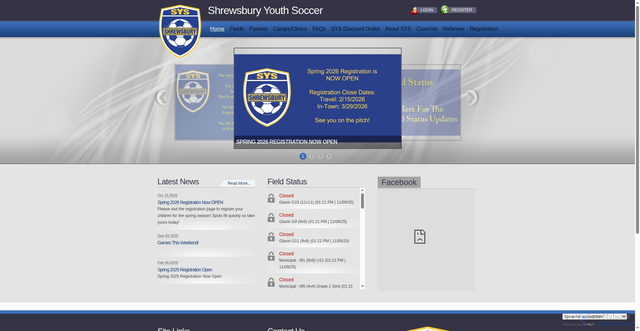 Security scan screenshot of https://www.shrewsburyyouthsoccer.com/