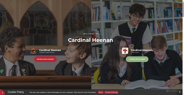 Security scan screenshot of https://www.cardinal-heenan.org.uk/
