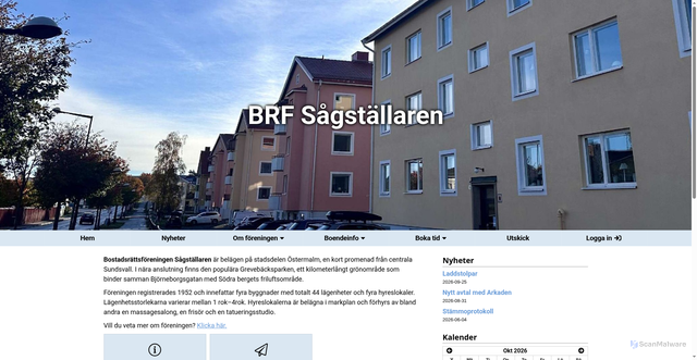 Security scan screenshot of https://brfsagstallaren.se