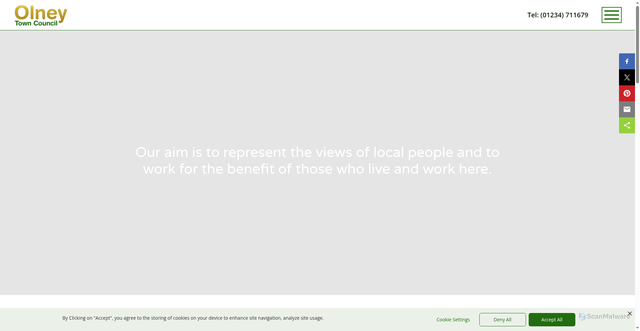 Security scan screenshot of http://www.olneytowncouncil.gov.uk