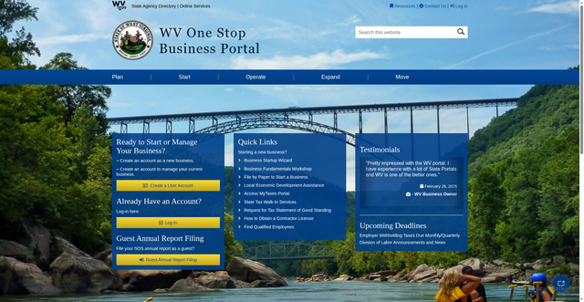 Security scan screenshot of https://business4.wv.gov/Pages/default.aspx