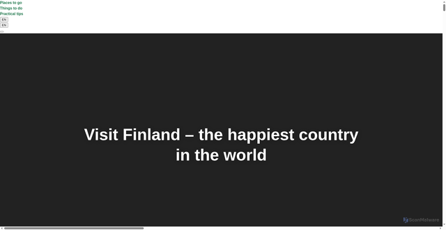 Security scan screenshot of https://www.visitfinland.com/en/