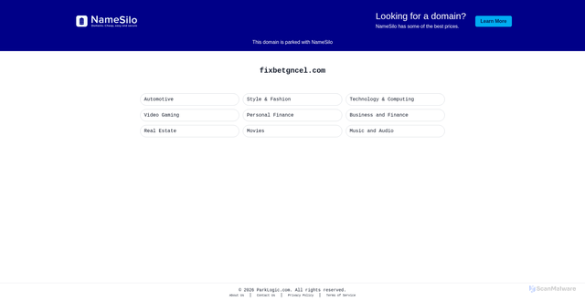 Security scan screenshot of fixbetgncel.com