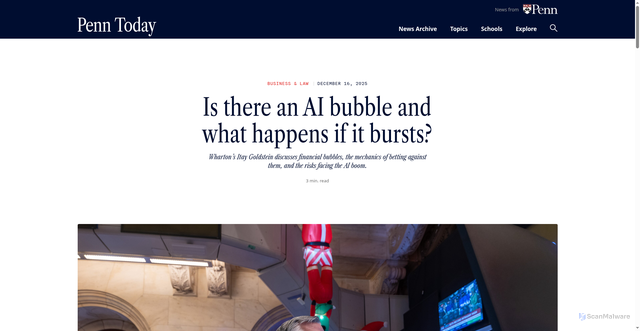 Security scan screenshot of https://penntoday.upenn.edu/news/there-ai-bubble-and-what-happens-if-it-bursts
