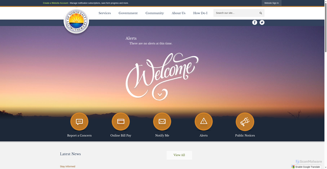 Security scan screenshot of https://nslcity.gov/