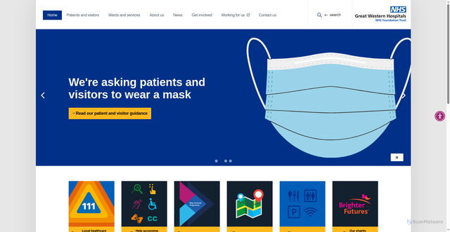 Security scan screenshot of https://www.gwh.nhs.uk/