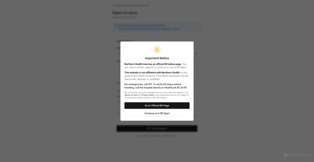 Security scan screenshot of https://iseropen.pages.dev/hospital/stewart/report