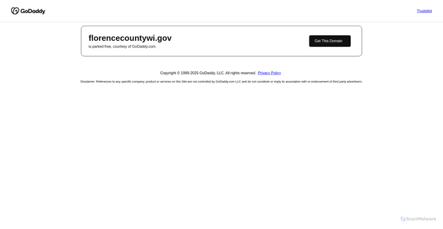 Security scan screenshot of https://florencecountywi.gov/