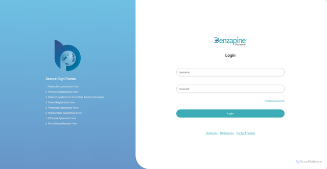 Security scan screenshot of https://denzapine.co.uk
