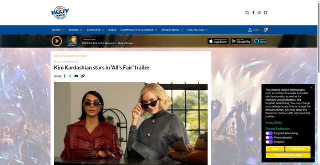Security scan screenshot of https://1067wjjy.com/kim-kardashian-stars-in-alls-fair-trailer/