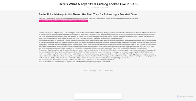 Security scan screenshot of https://gattewayhugo-2s1c0zr7xs.edgeone.app/12905-sadie-sinks-makeup-artist-shared-the-best-trick-for-enhancing-a-freckled-glow.html