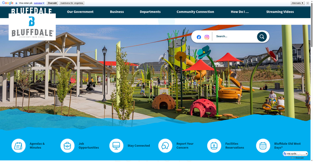 Security scan screenshot of https://bluffdale.gov/