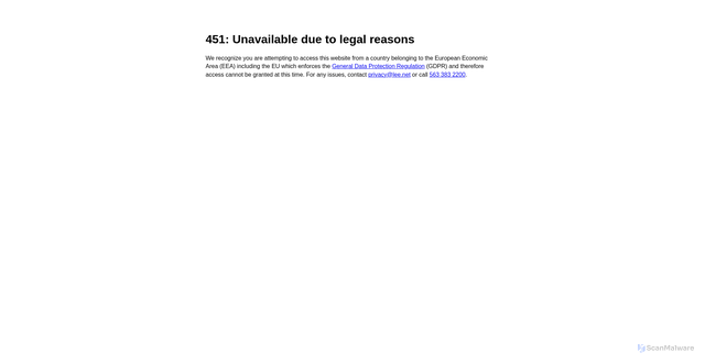 Security scan screenshot of https://lee.net