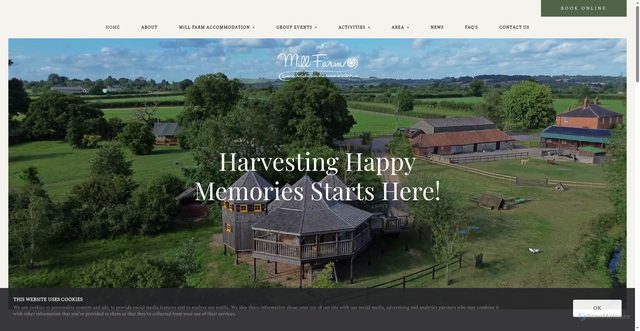 Security scan screenshot of https://www.millfarmglamping.co.uk/