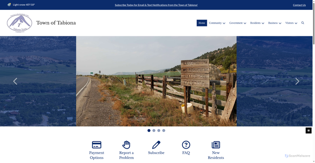 Security scan screenshot of https://tabionatownut.gov/