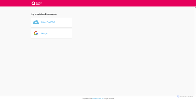 Security scan screenshot of https://kp.quantummetric.com