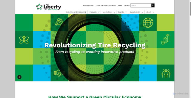 Security scan screenshot of https://libertytire.com