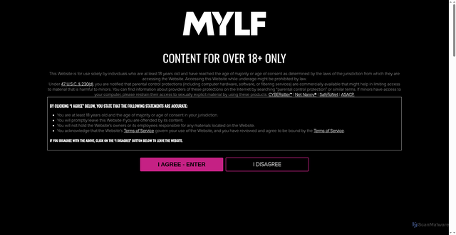 Security scan screenshot of https://mylf.com