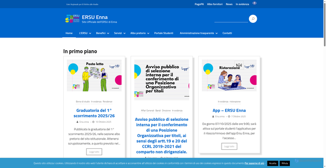 Security scan screenshot of https://www.ersuenna.it/