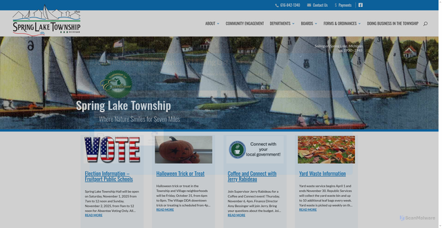 Security scan screenshot of https://springlakemi.gov/