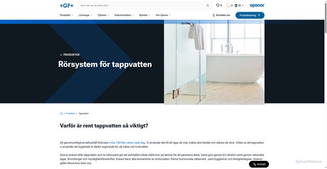 Security scan screenshot of https://xn--vattenskrasverige-wqb.se