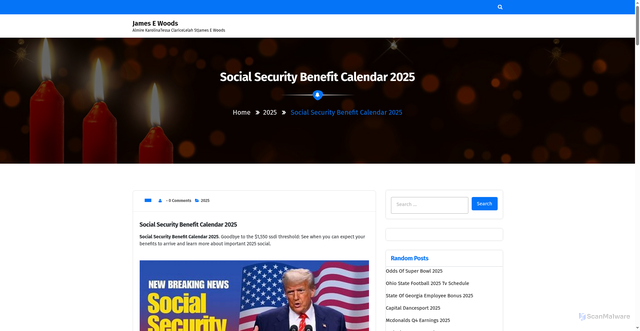Security scan screenshot of https://jamesewoodsa.pages.dev/ndimz-social-security-benefit-calendar-2025-vulwg/
