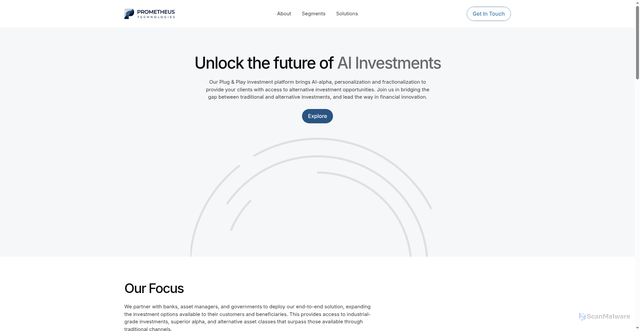 Security scan screenshot of https://www.prometheusai.co/