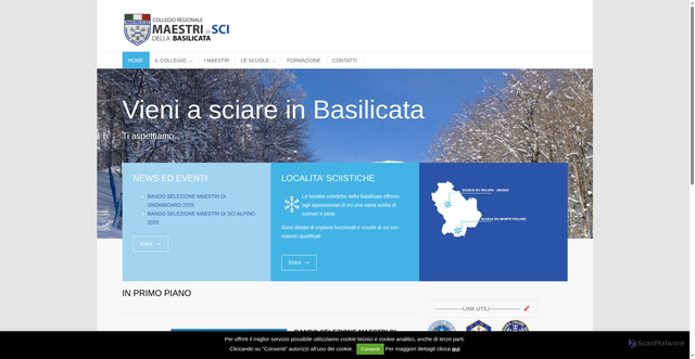 Security scan screenshot of https://www.maestriscibasilicata.it/