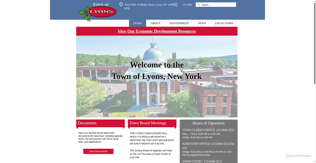 Security scan screenshot of https://www.lyonsny.gov/