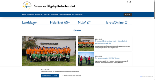 Security scan screenshot of https://bagskytte.se