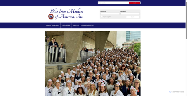 Security scan screenshot of https://www.bluestarmothers.org/