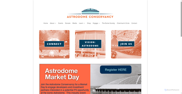 Security scan screenshot of https://astrodomeconservancy.org/
