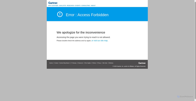 Security scan screenshot of https://gapigw.pdo.aws.gartner.com