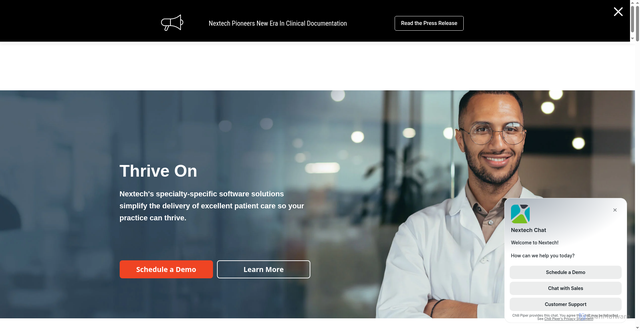 Security scan screenshot of https://www.nextech.com