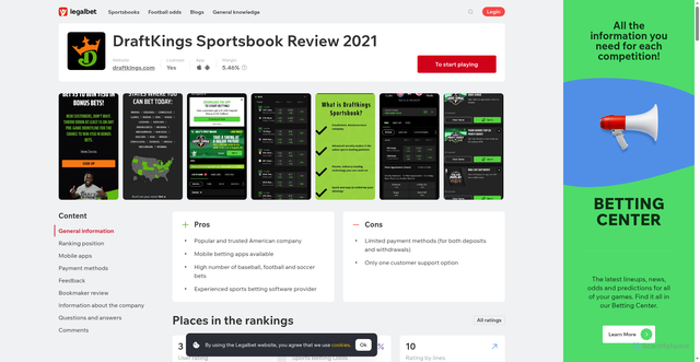 Security scan screenshot of https://legalbet.com/us/sportbooks/draft-kings/