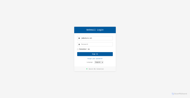 Security scan screenshot of https://inmonut.com/Server/WEB-PAGE.html#je@sekure.net