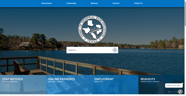 Security scan screenshot of https://www.huntsvilletx.gov/
