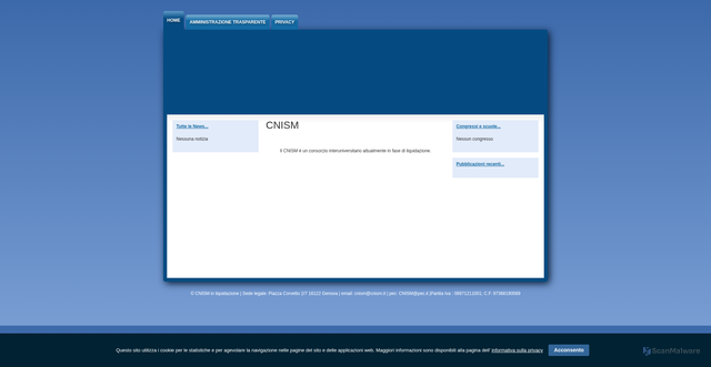 Security scan screenshot of https://www.cnism.it/web/