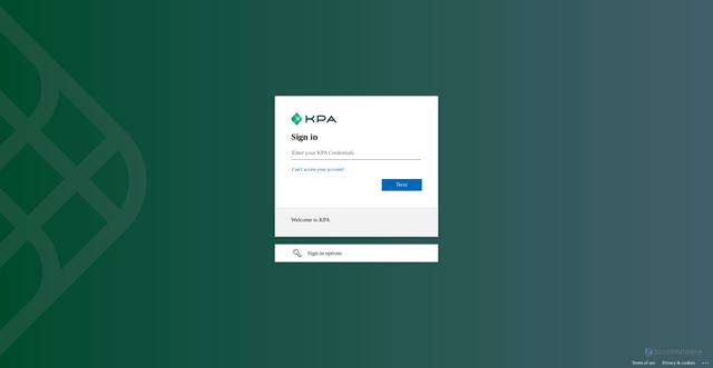 Security scan screenshot of https://kpaonline-my.sharepoint.com