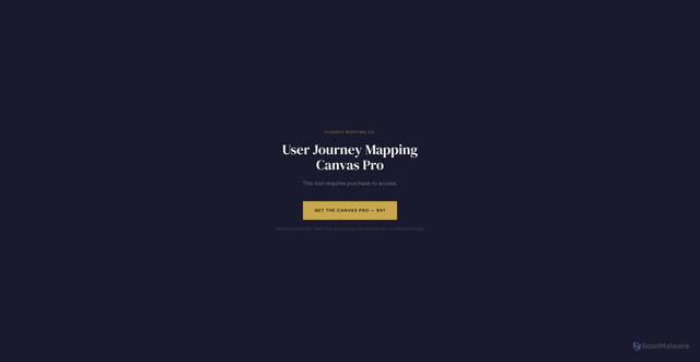Security scan screenshot of https://journeymapping-site.pages.dev/canvas-tool/