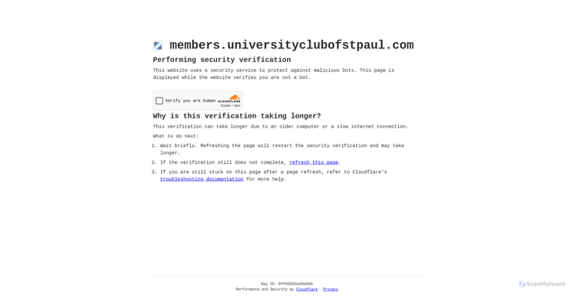 Security scan screenshot of https://members.universityclubofstpaul.com/c/blogs/find_entry?p_l_id=0