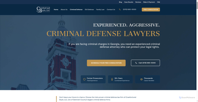 Security scan screenshot of https://www.crawfordboyle.com/