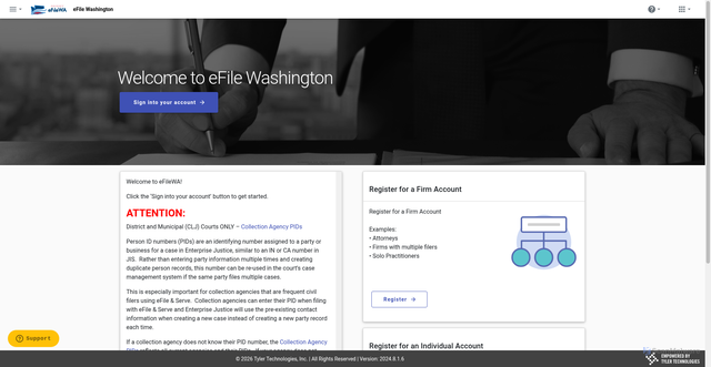 Security scan screenshot of https://efilewa.tylertech.cloud