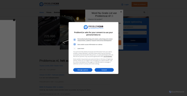 Security scan screenshot of https://problemcar.nl